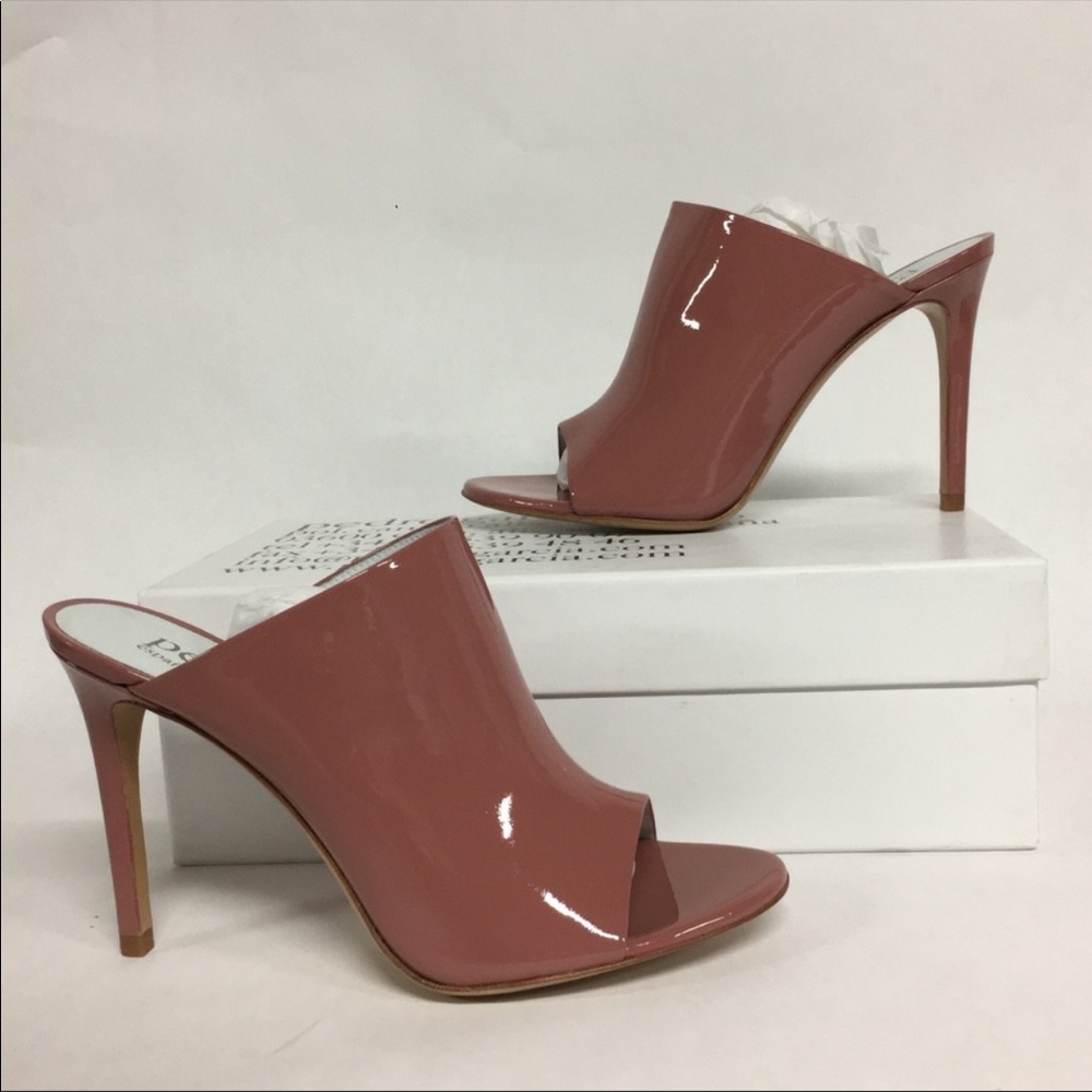 ❌SOLD❌ PEDRO GARCIA Carrie Patent Open Toe Mules - Picture 1 of 8